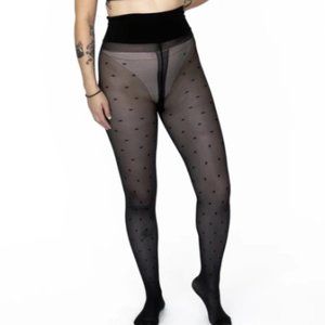 Sheertex Pantyhose: Polka-Dot Sheers Size Small